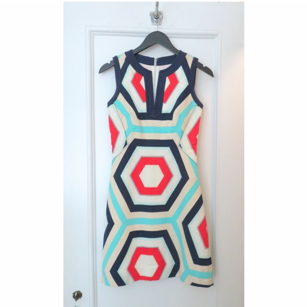 Kate Spade "Zuma" Sleeveless Dress | Size 00 | Red, White & Blue